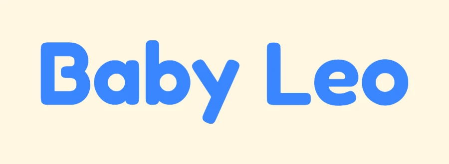 The name Baby Leo drawn in the Kids rounded look